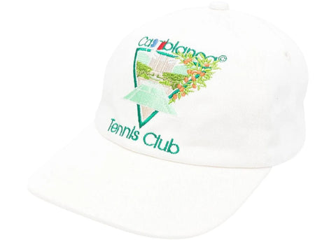 Casablanca Tennis Club Embroidered Baseball Cap White/Green/Multi