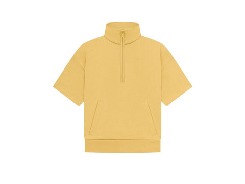 Fear of God Essentials Light Tuscan Terry Halfzip Mockneck