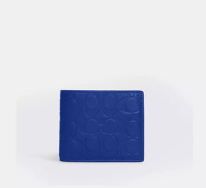 Coach 3 In 1 Wallet Signature Leather Blue