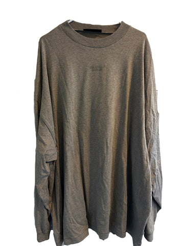 Fear of God Essentials Long Sleeve Tee Dark Heather Oatmeal