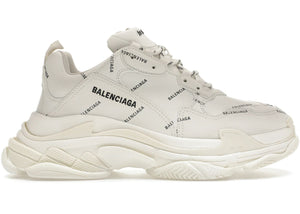 Balenciaga Triple S Allover Logo White