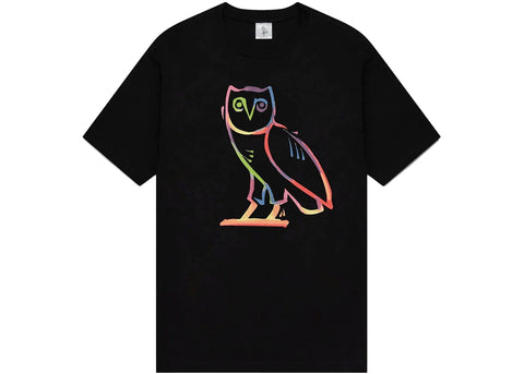 OVO Watercolour Owl T-shirt Black