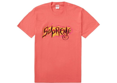 Supreme Scratch Tee Bright Coral