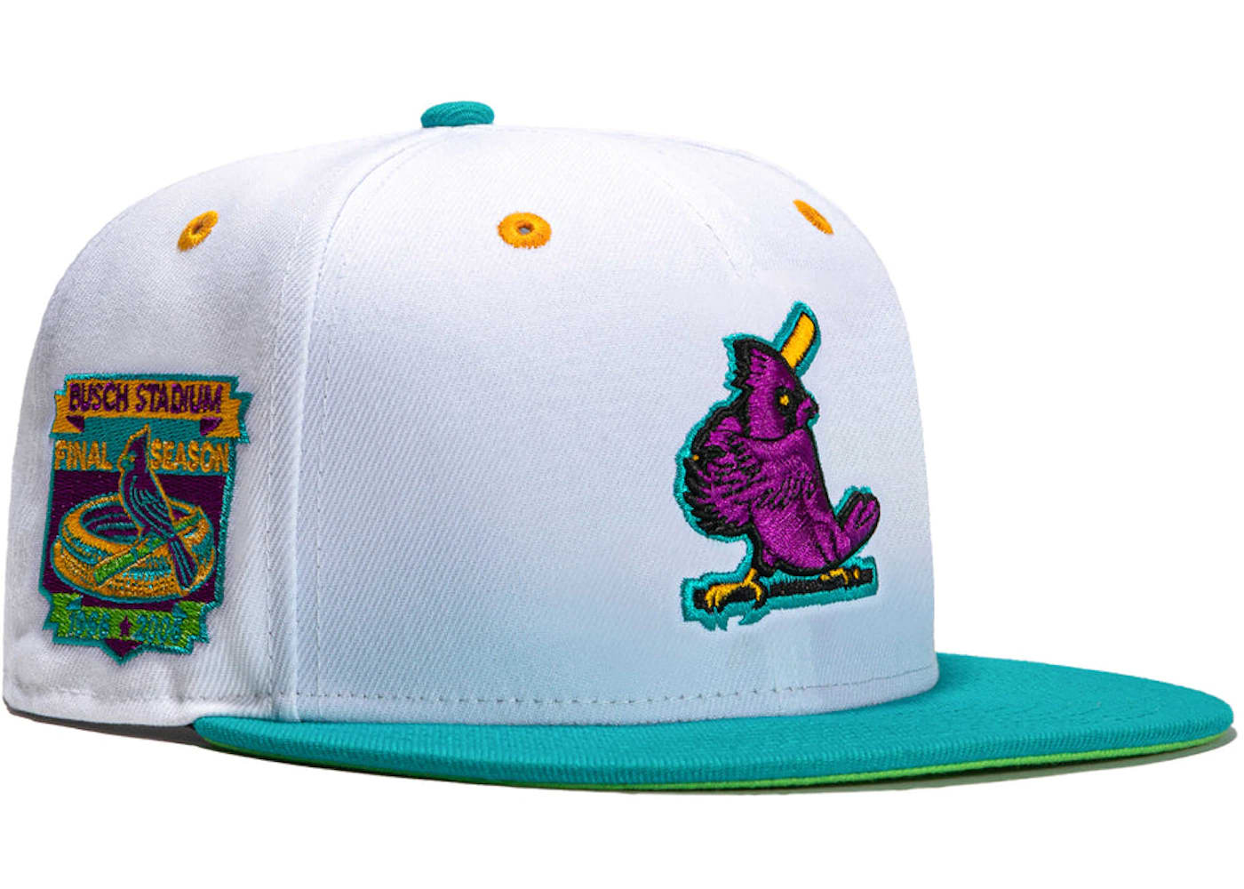 New Era St Louis Cardinals Dogtown Final Season Patch Hat Club Exclusive 59Fifty Fitted Hat White/Teal