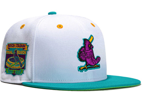 New Era St Louis Cardinals Dogtown Final Season Patch Hat Club Exclusive 59Fifty Fitted Hat White/Teal