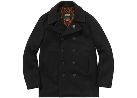 Supreme Schott Peacoat Black