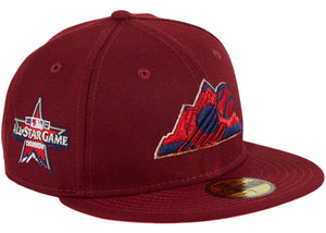 New Era Colorado Rockies 2021 All Star Game Patch Mountain Hat Club Exclusive 59Fifty Fitted Hat Cardinal/Red