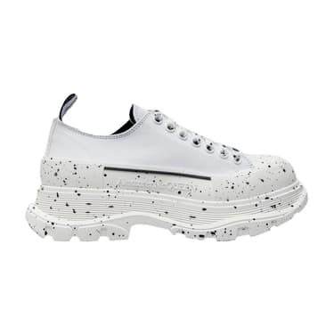 Alexander McQueen Tread Slick Lace Up White Black Speckled