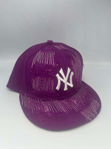 experiment x new era custom new york yankees fitted hat purple