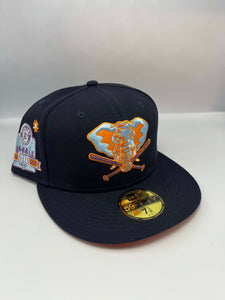 Oakland A's hat club flowers navy hat
