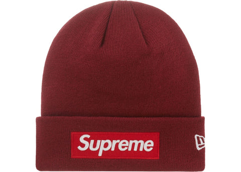 Supreme New Era Box Logo Beanie (FW22) Cardinal