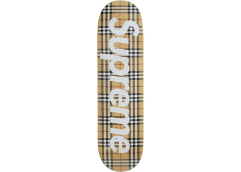 Supreme Burberry Skateboard Deck Beige