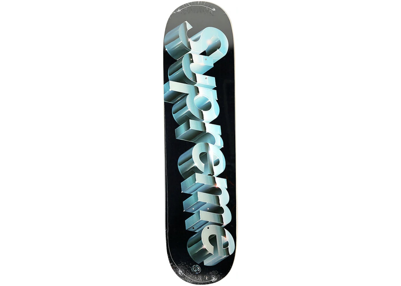 Supreme Chrome Logo Skateboard Deck Black