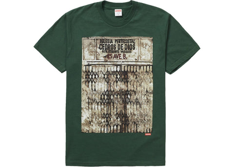 Supreme Martin Wong Iglesia Pentecostal Tee Dark Green