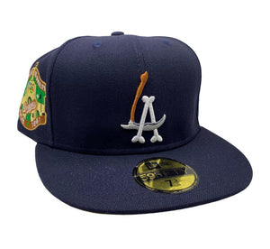 Los Angeles Dodgers scythe logo Navy